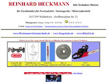 Tablet Screenshot of heckmann-gartentechnik.de